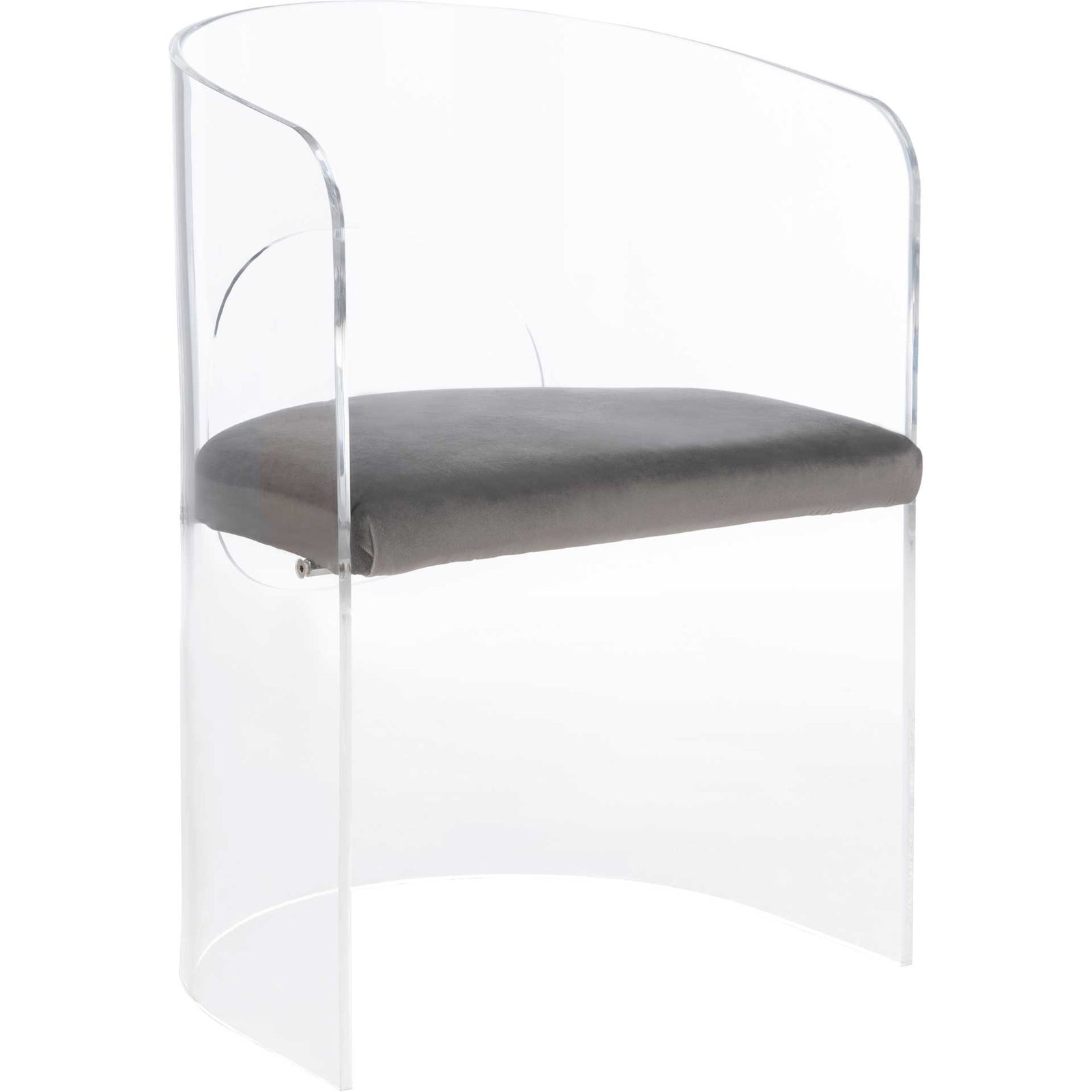 Esther Acrylic Accent Chair Clear/Gray