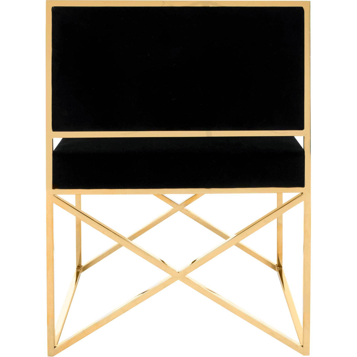 King Velvet Directors Chair Black/Gold