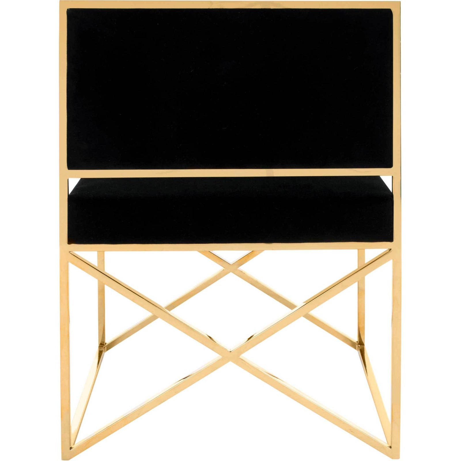 King Velvet Directors Chair Black/Gold