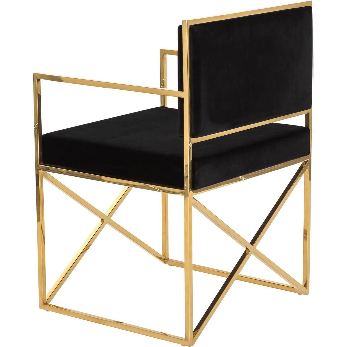 King Velvet Directors Chair Black/Gold