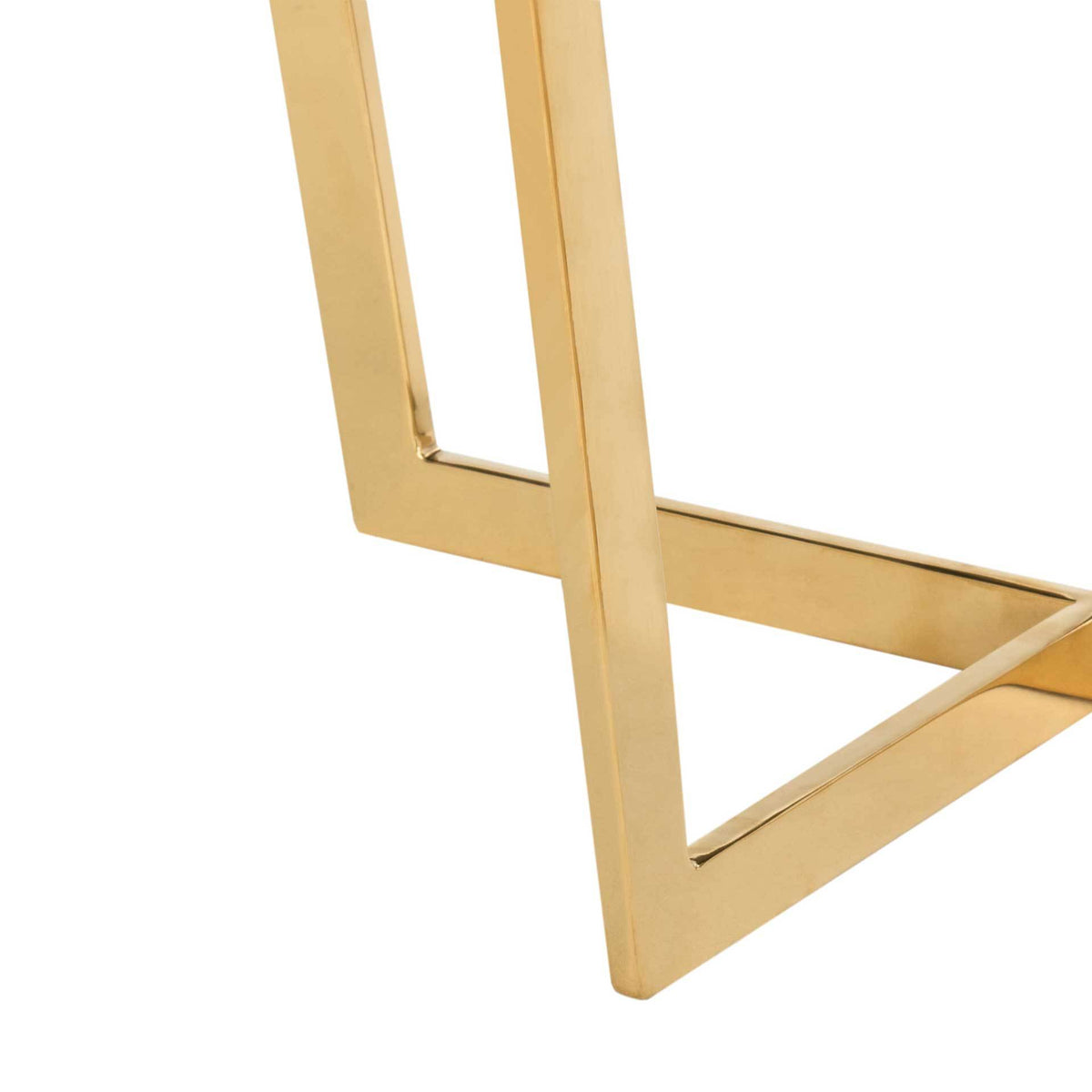 Dakota End Table Gold/White