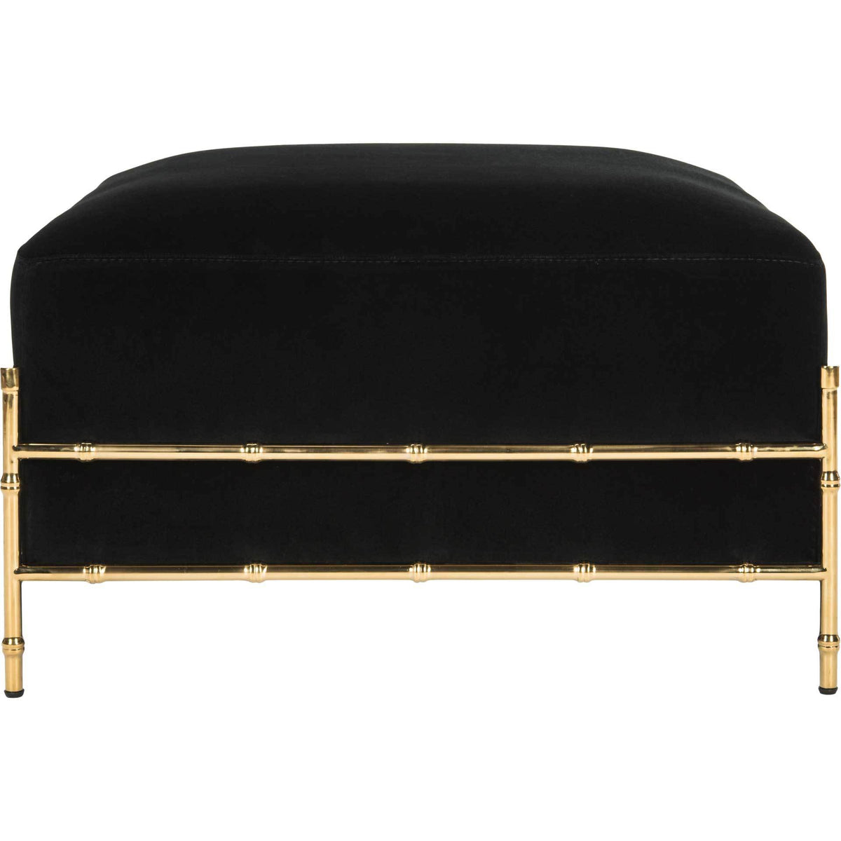 Claire Bamboo Velvet Ottoman