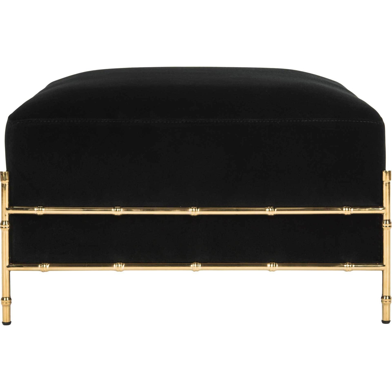 Claire Bamboo Velvet Ottoman