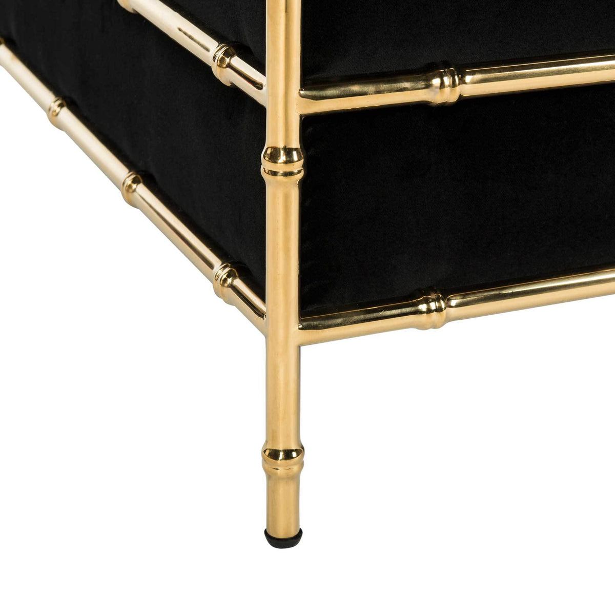 Claire Bamboo Velvet Ottoman