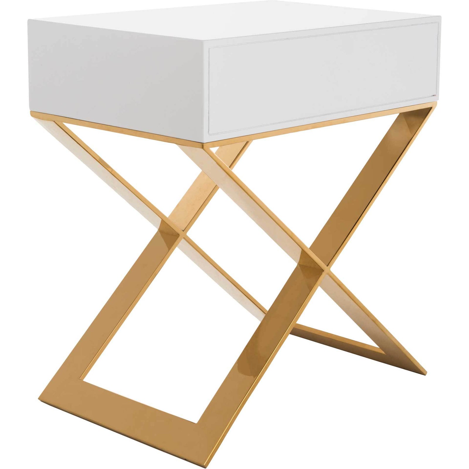 Yoali Side Table White/Gold