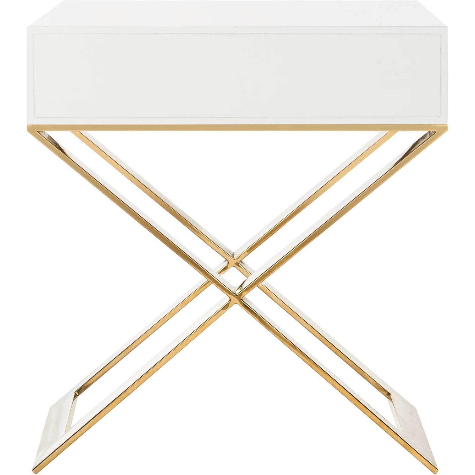 Yoali Side Table White/Gold