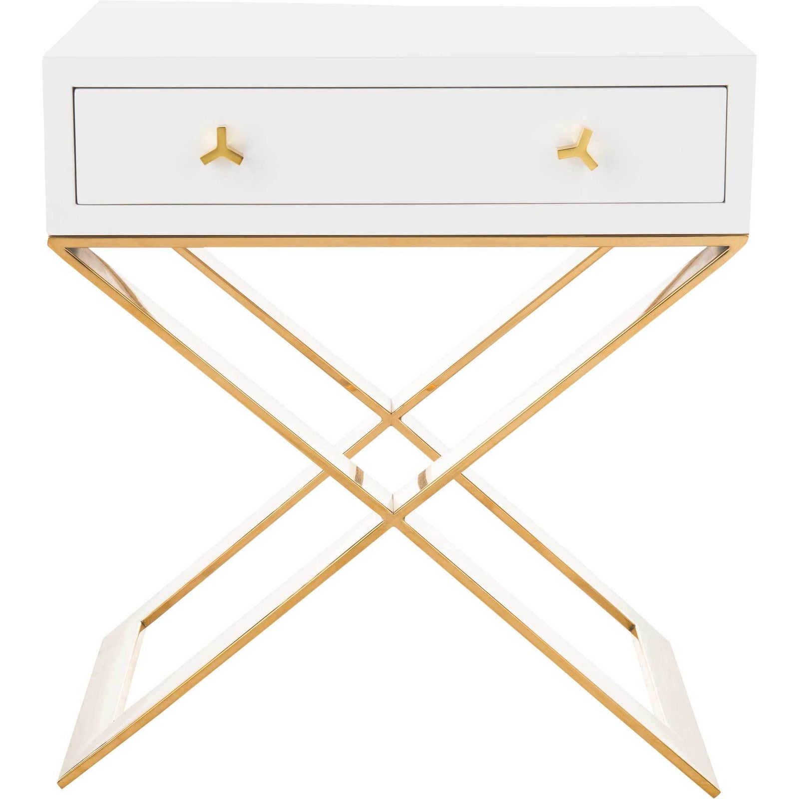 Yoali Side Table White/Gold