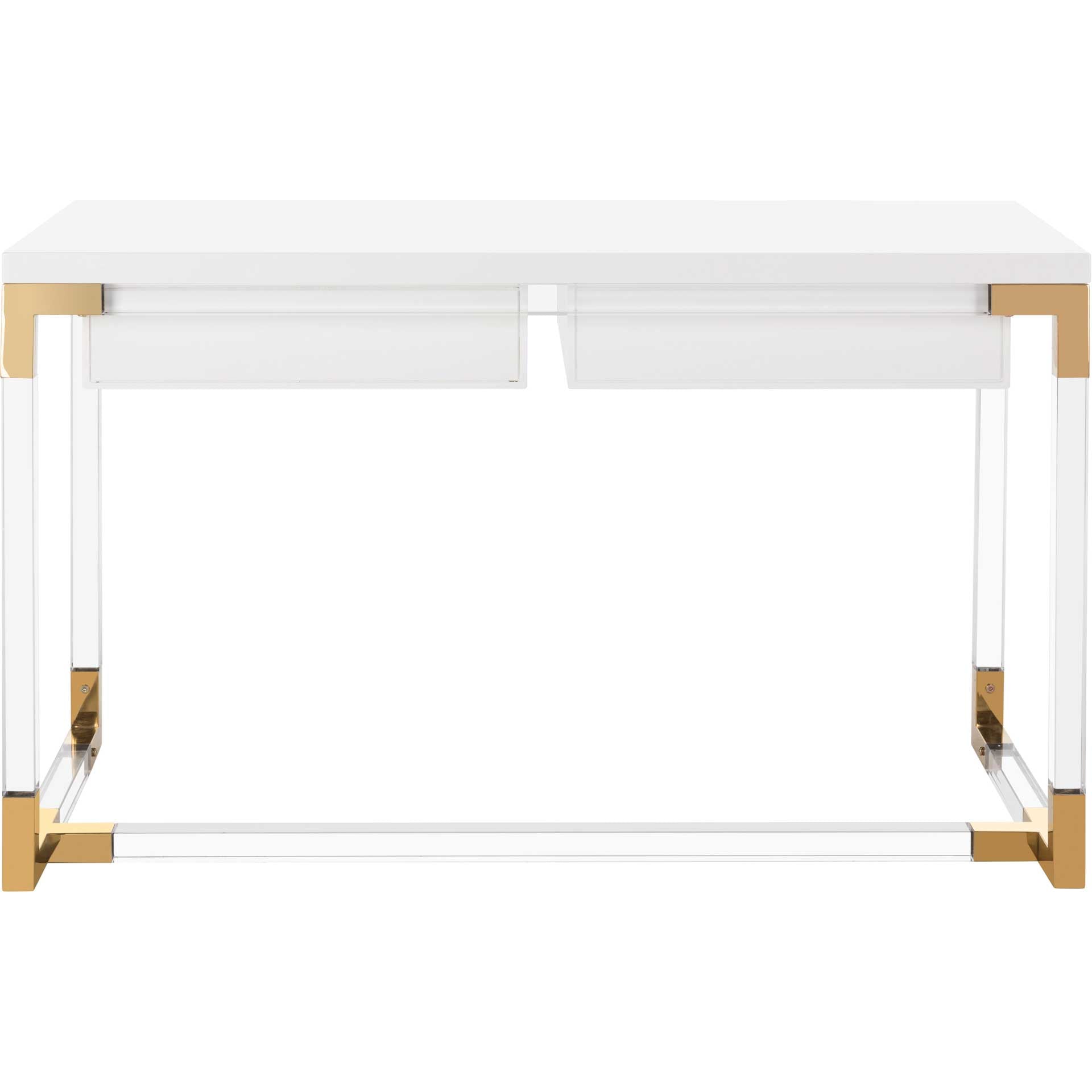 Darian Acrylic Desk White/Clear