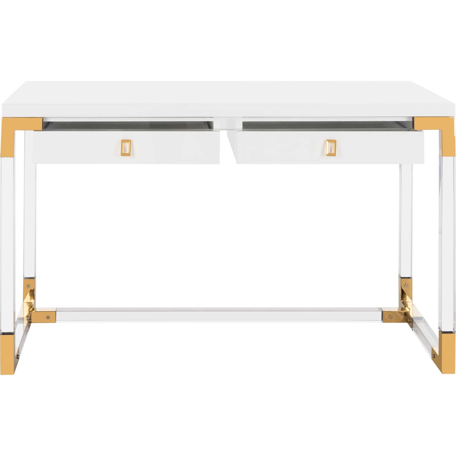 Darian Acrylic Desk White/Clear
