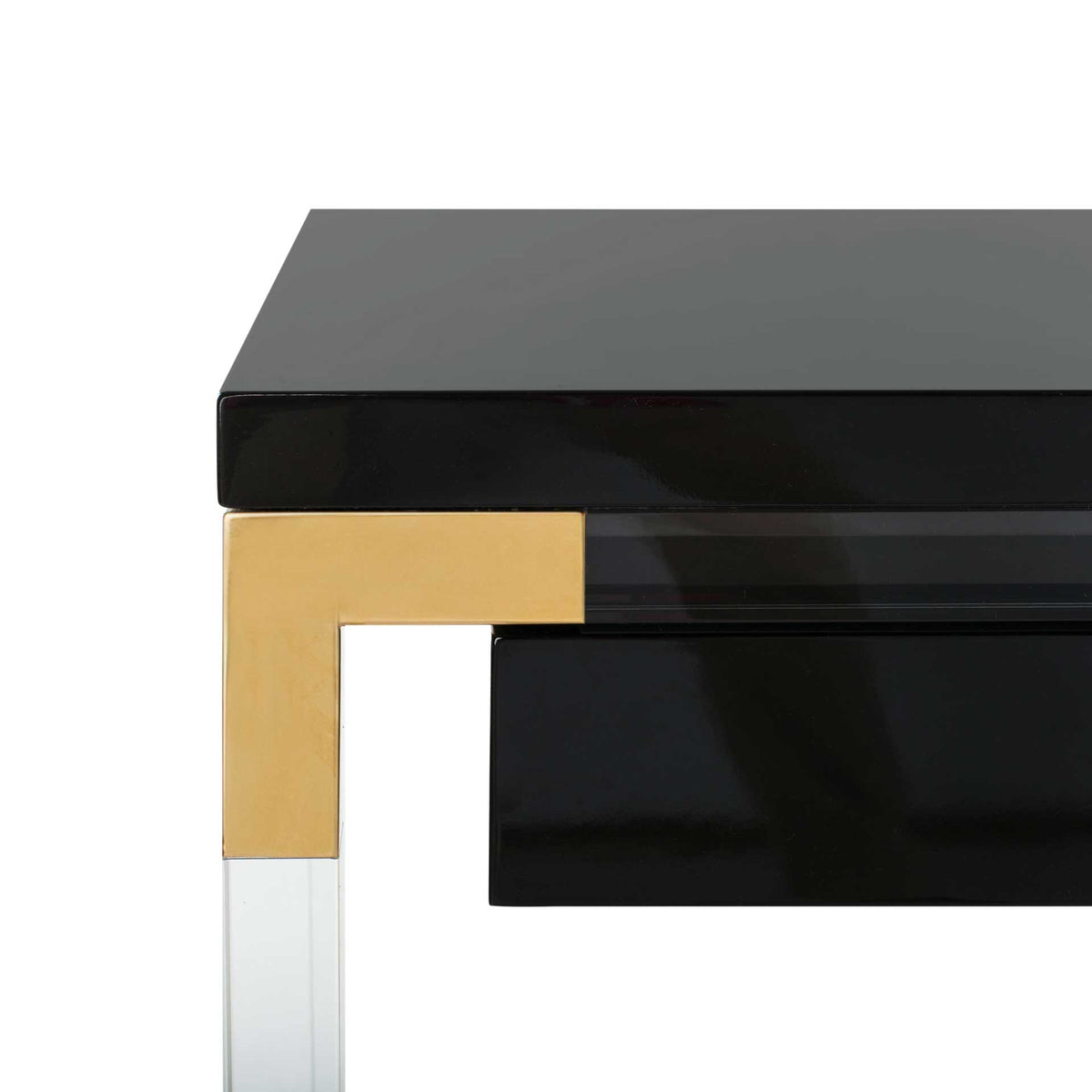 Darian Acrylic Desk Black/Clear
