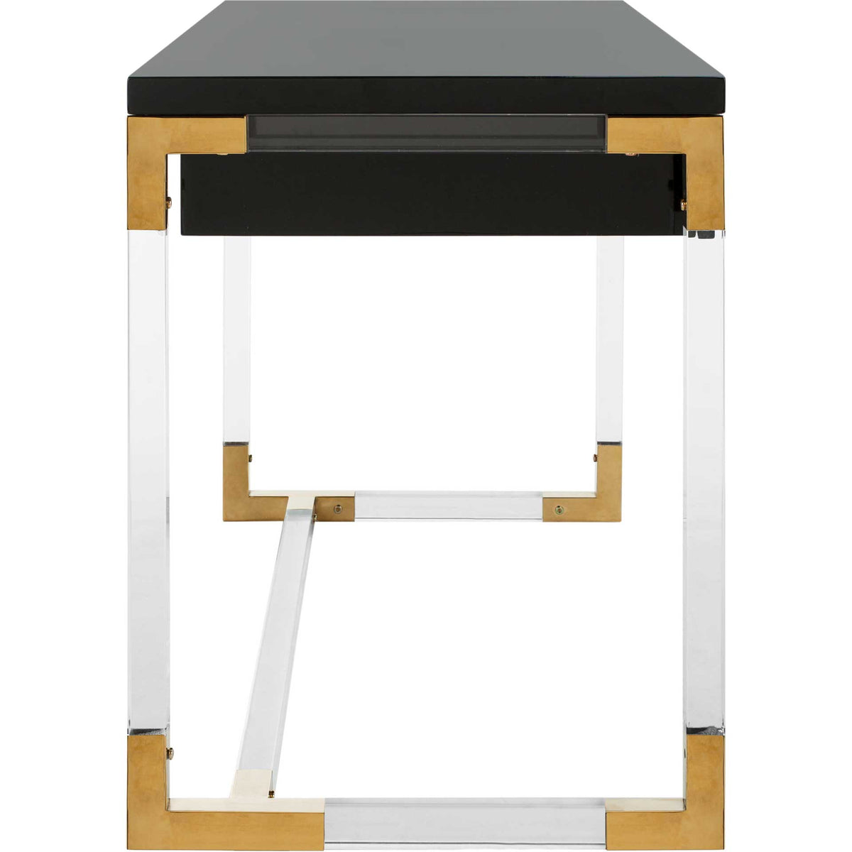 Darian Acrylic Desk Black/Clear