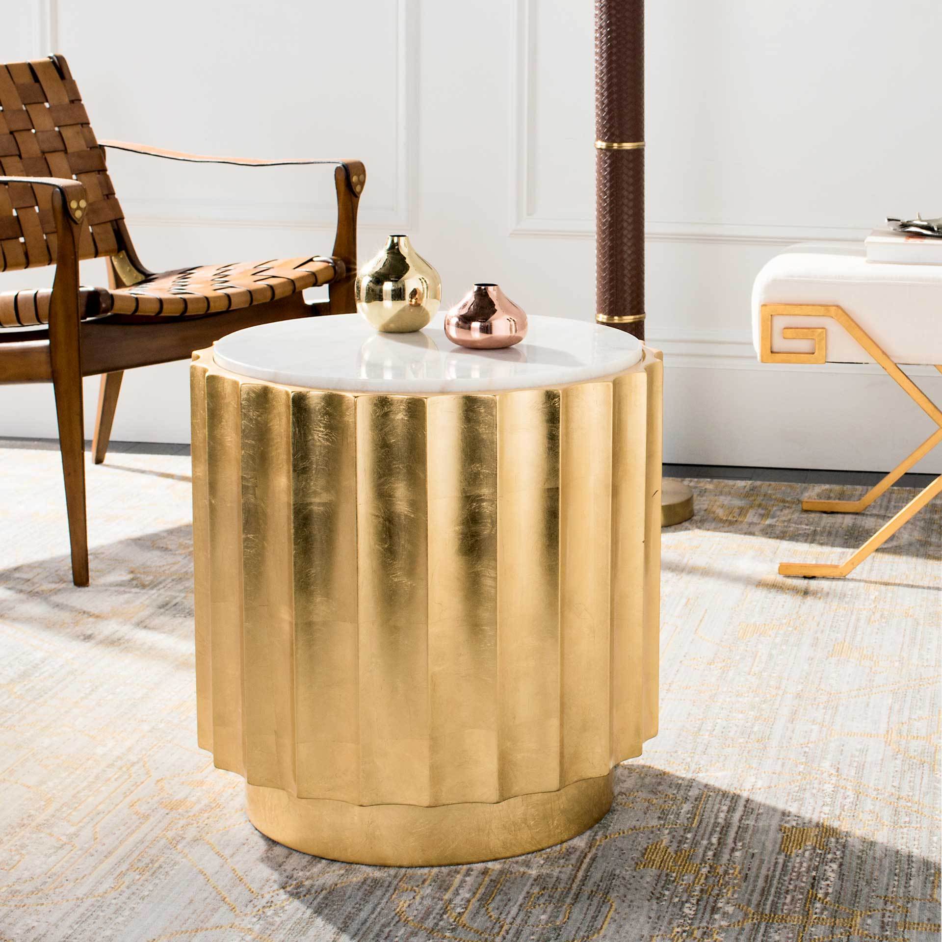 Elvis Gold Side Table