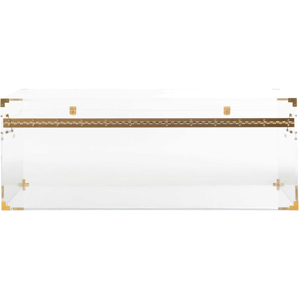 Isabel Acrylic Trunk Coffee Table Clear/Brass