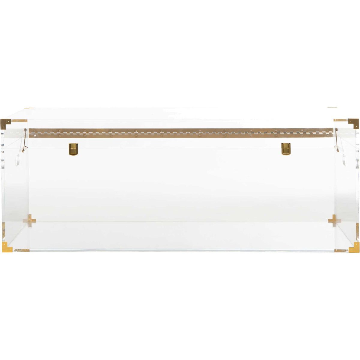 Isabel Acrylic Trunk Coffee Table Clear/Brass
