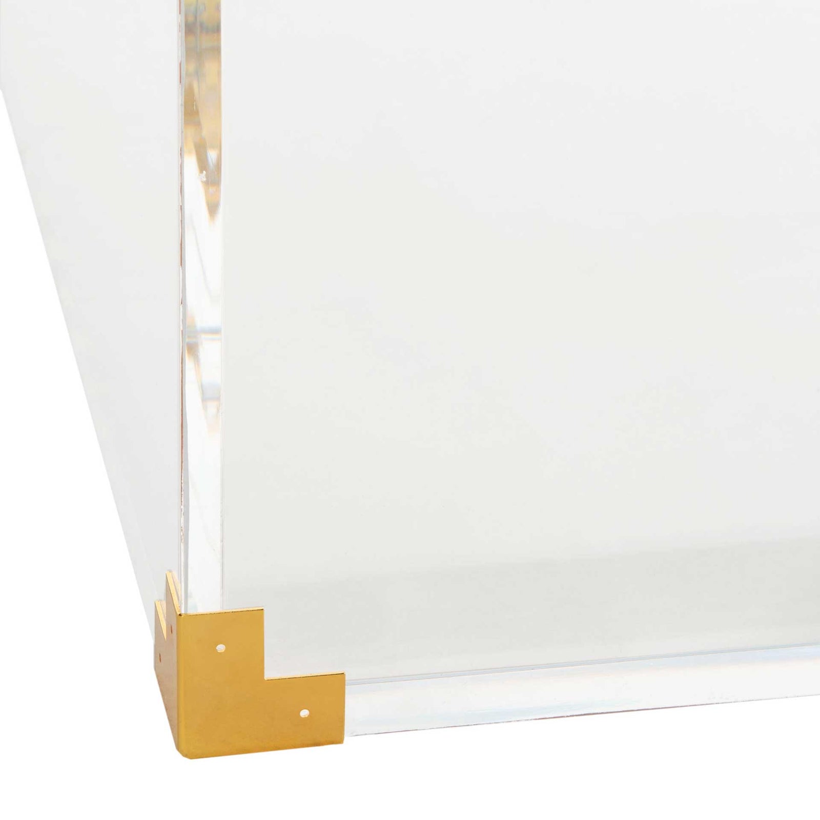 Isabel Acrylic Trunk Coffee Table Clear/Brass