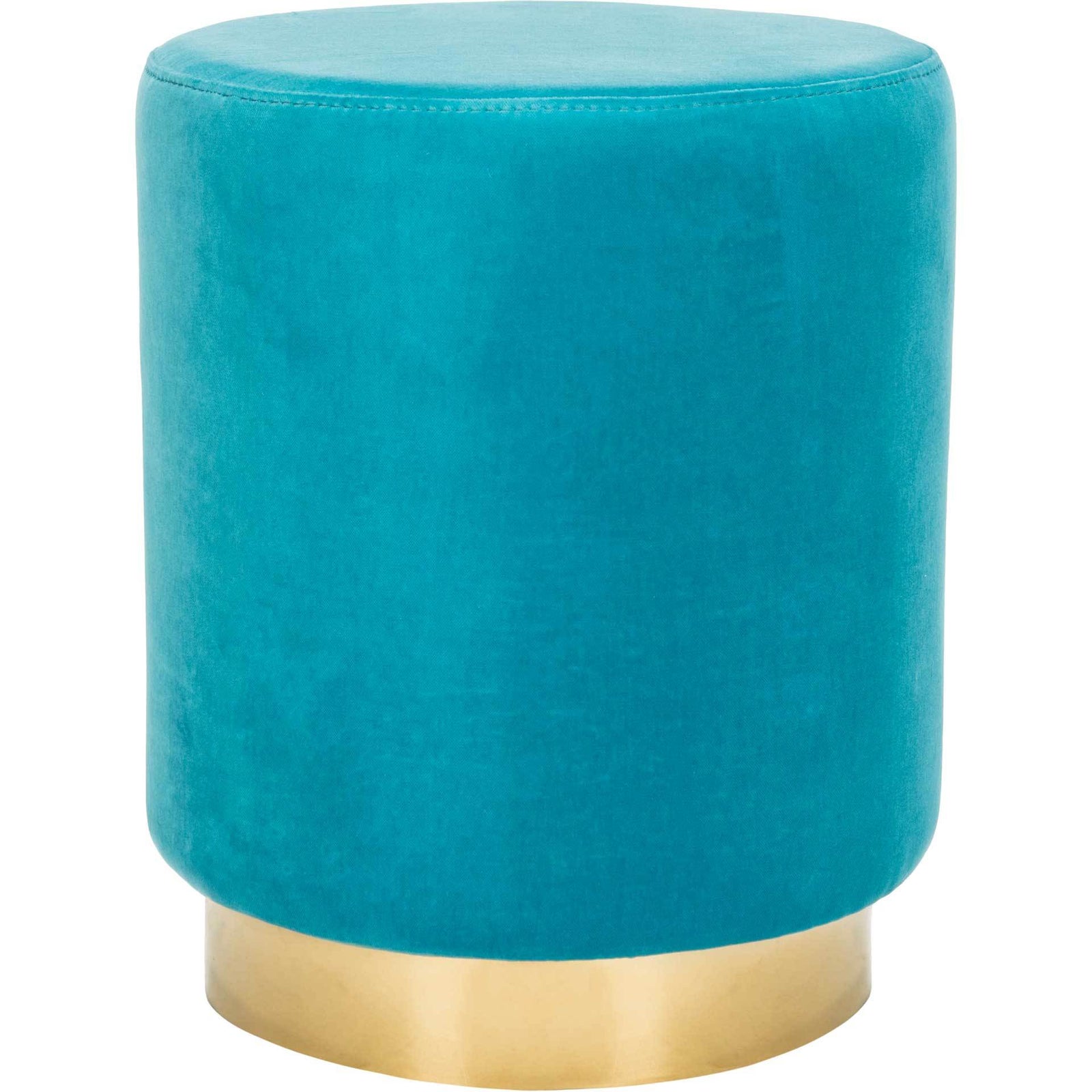 Elyse Ottoman Turquoise/Brass