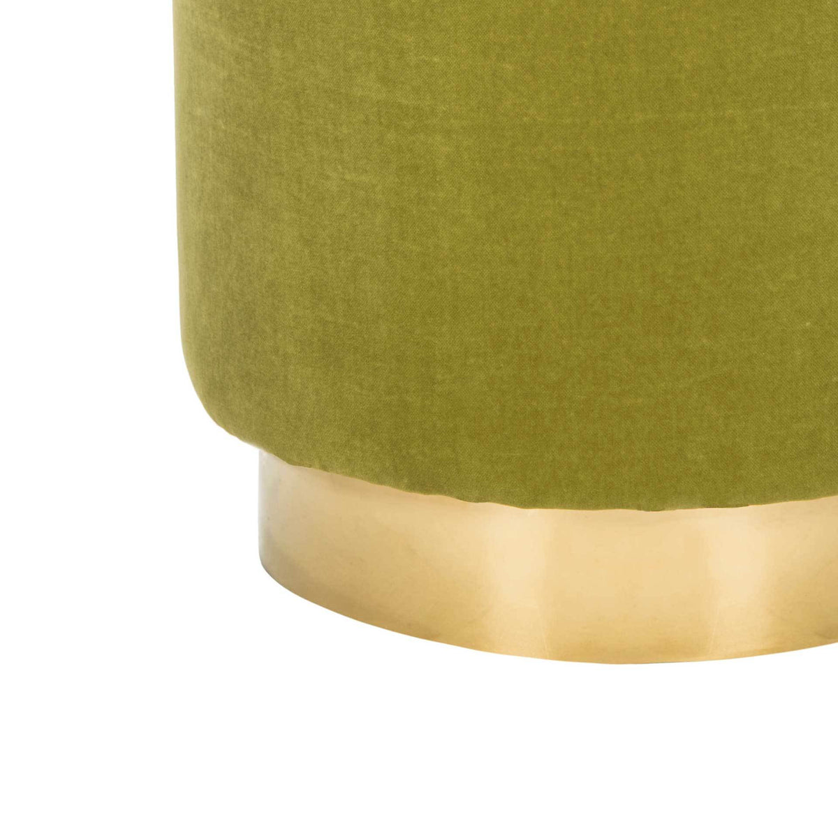 Elyse Ottoman Lime/Brass
