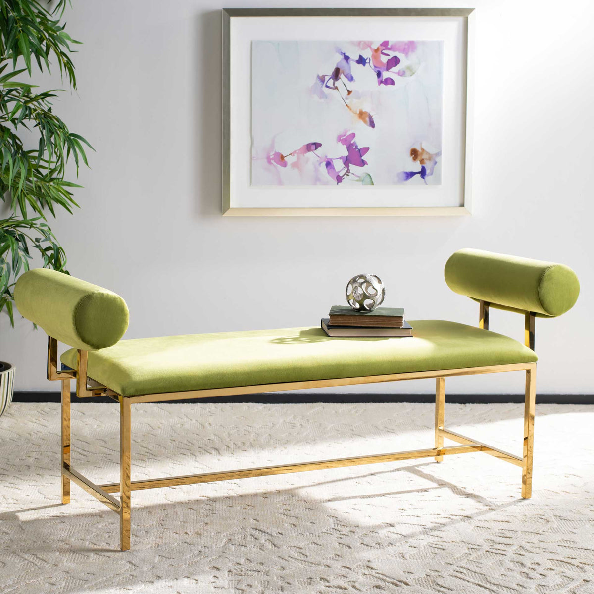 Julius Modern Bench Key Lime/Gold