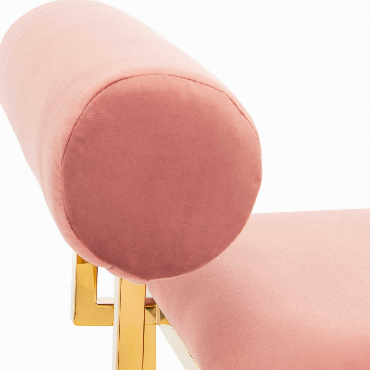 Julius Modern Bench Dusty Rose/Gold