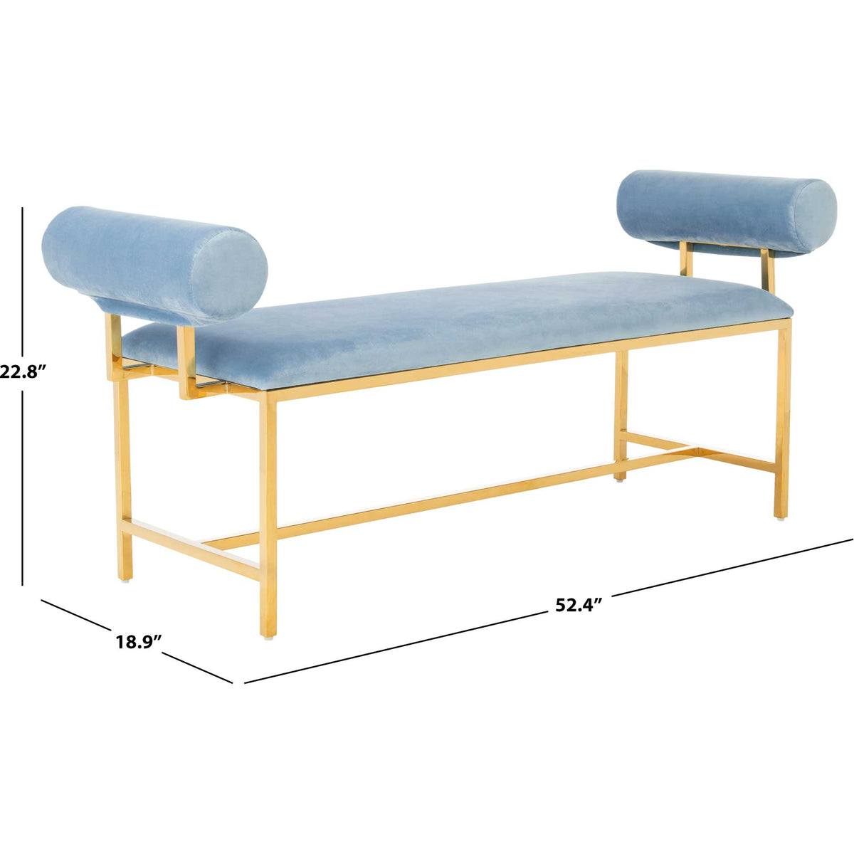 Julius Modern Bench Sky/Gold