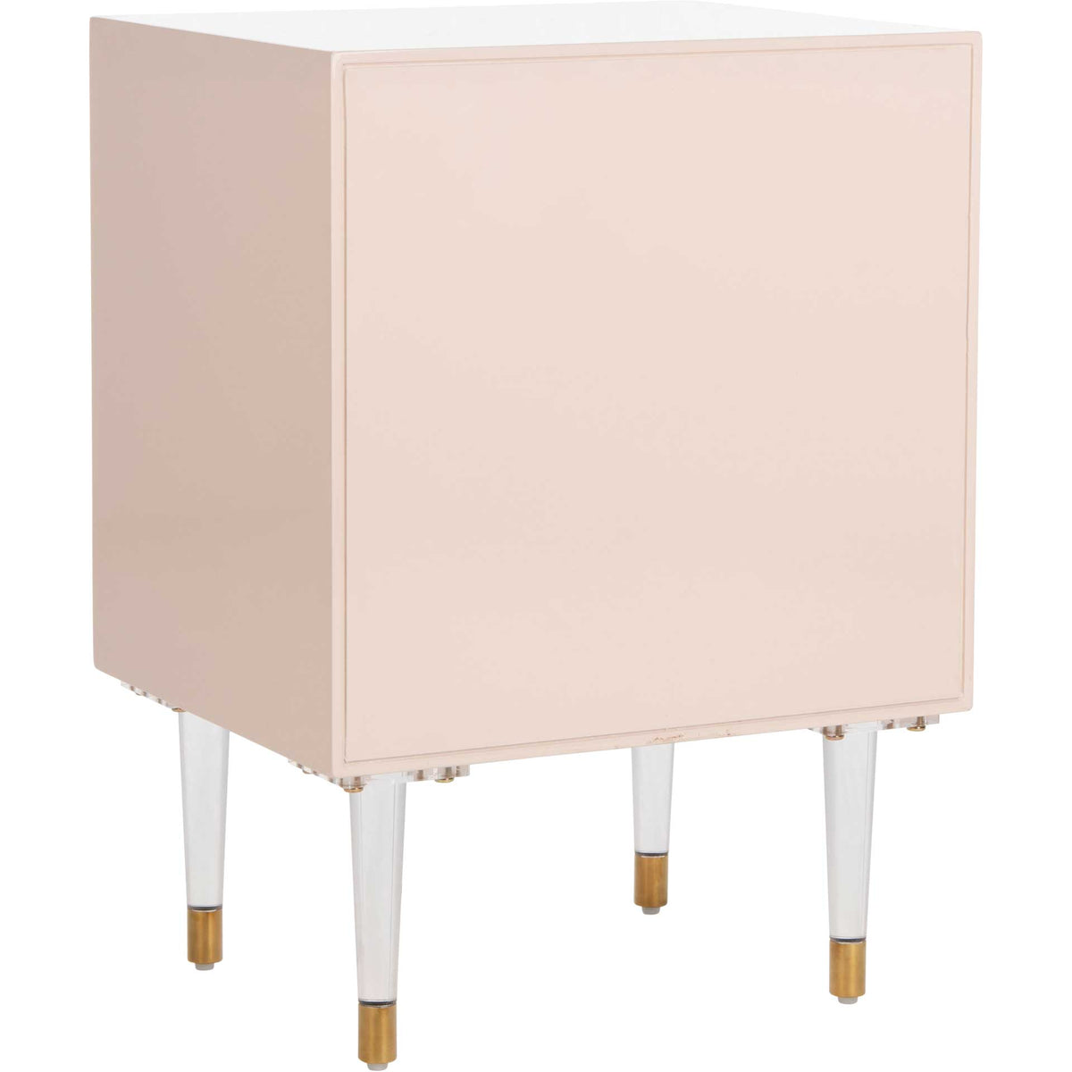 Hannity 2 Drawer Nightstand Light Pink/Gold