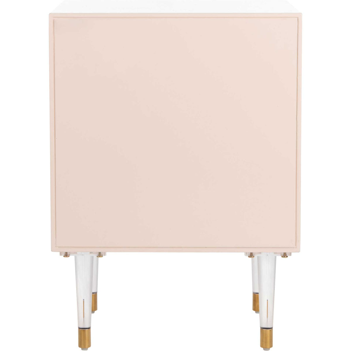 Hannity 2 Drawer Nightstand Light Pink/Gold