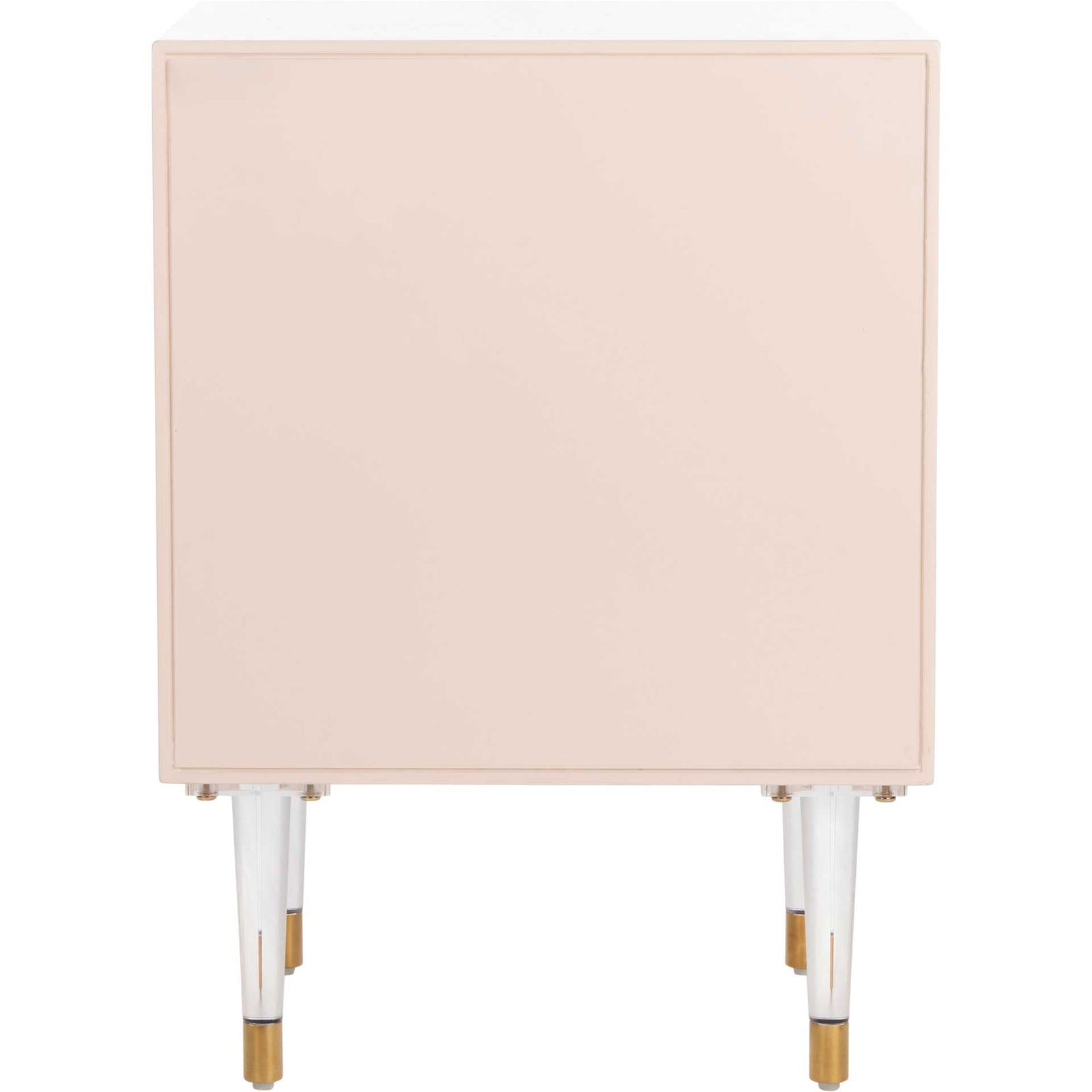 Hannity 2 Drawer Nightstand Light Pink/Gold