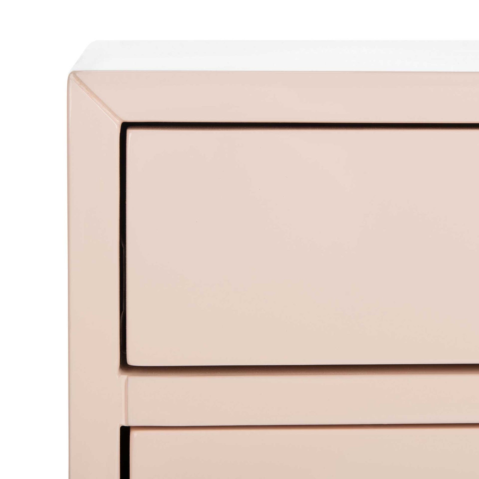 Hannity 2 Drawer Nightstand Light Pink/Gold