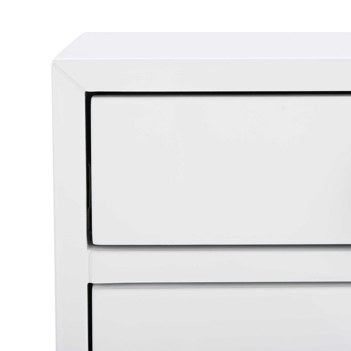 Hannity 2 Drawer Nightstand White/Gold