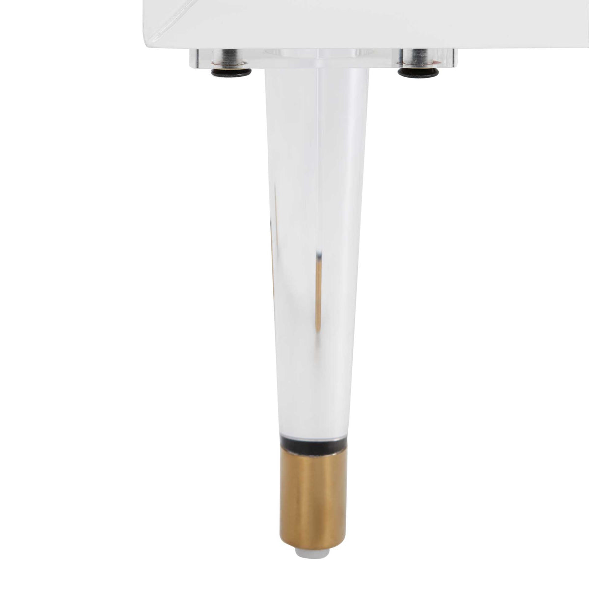 Hannity 2 Drawer Nightstand White/Gold