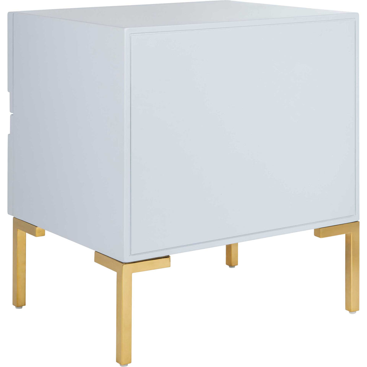 Alana Zigzag Side Table Gray/Gold