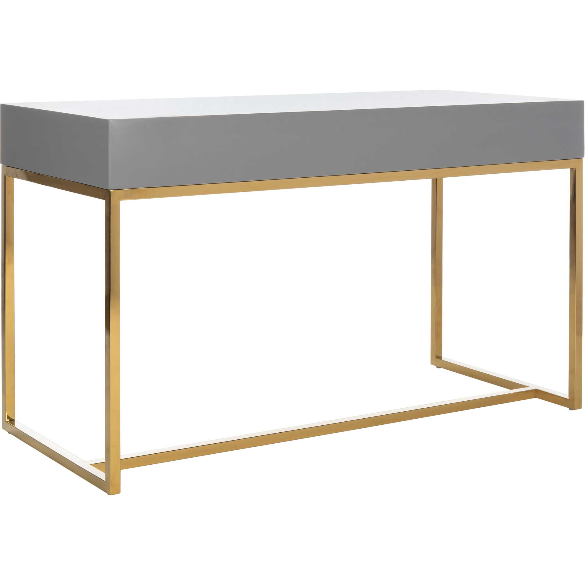 Makayla Modern Desk Gray/Gold