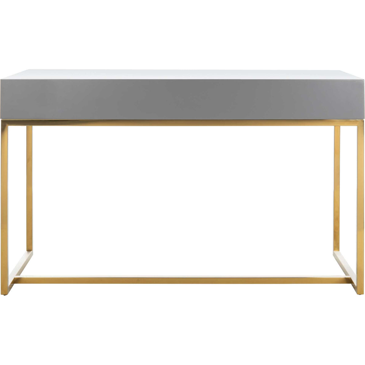 Makayla Modern Desk Gray/Gold