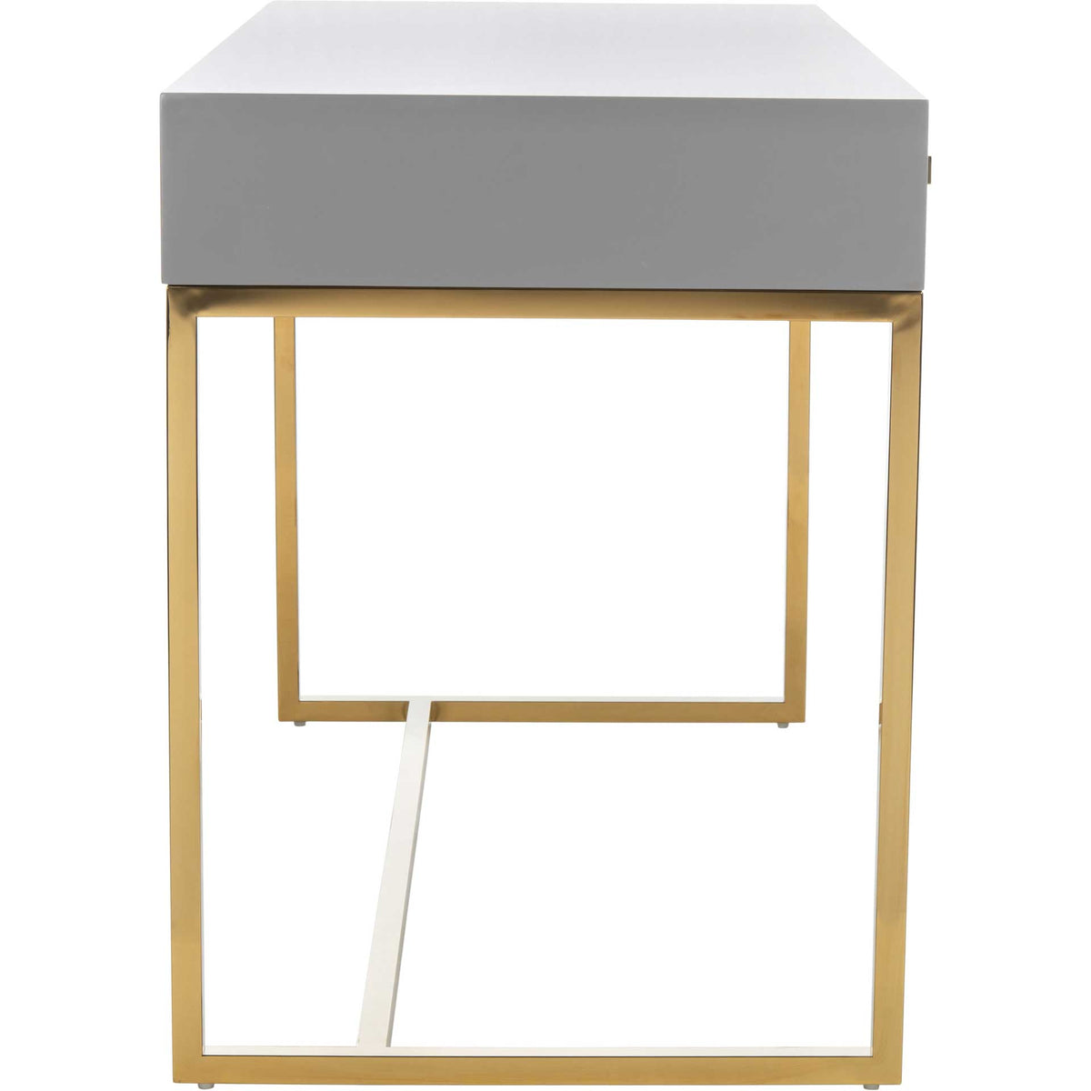 Makayla Modern Desk Gray/Gold
