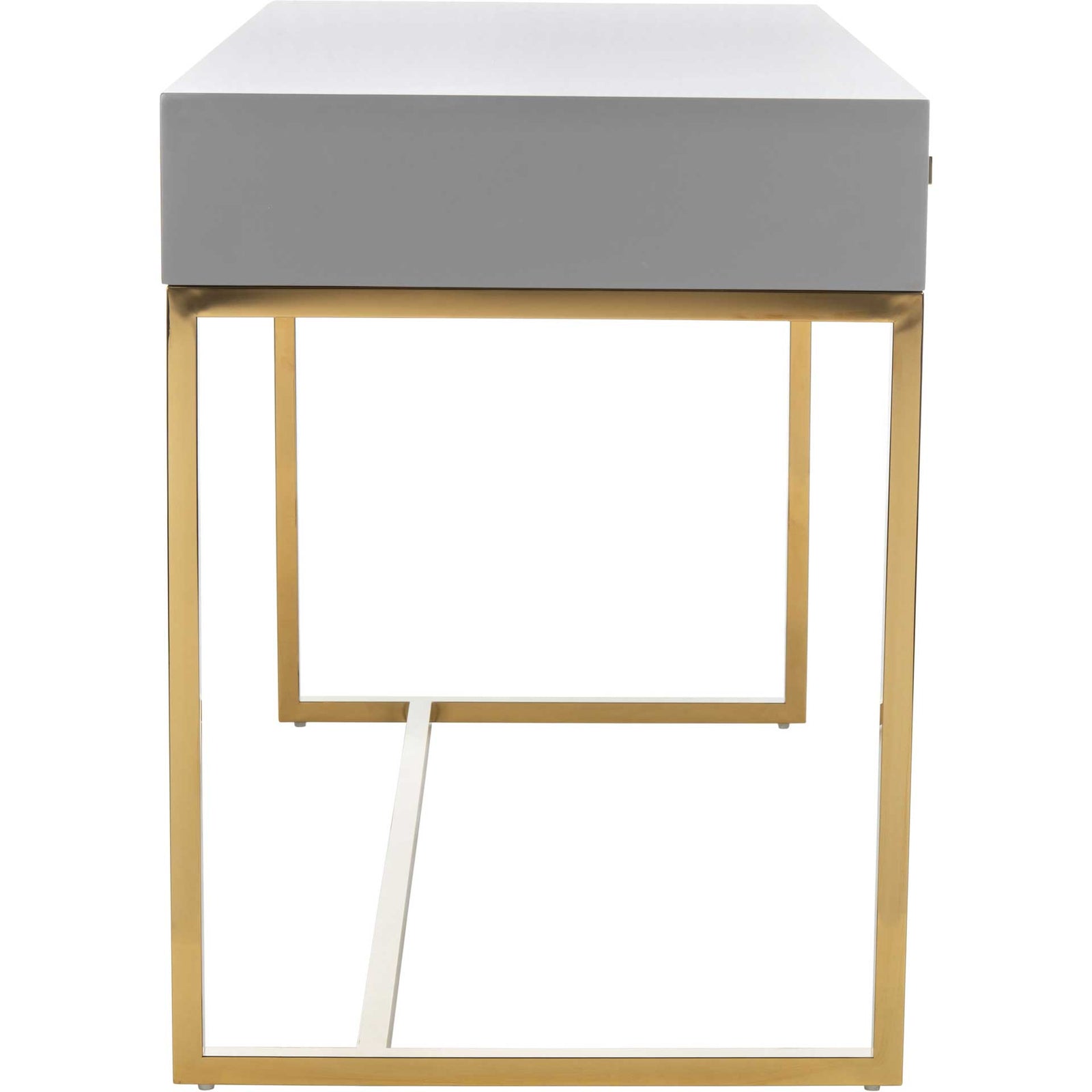 Makayla Modern Desk Gray/Gold
