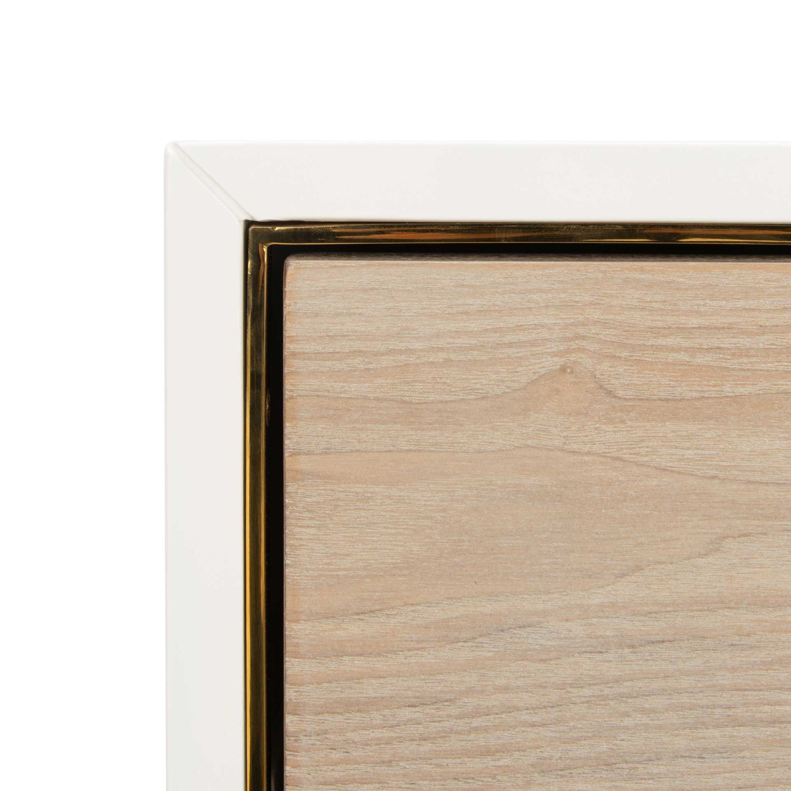 Kobe 2 Drawer Nightstand White/Gold