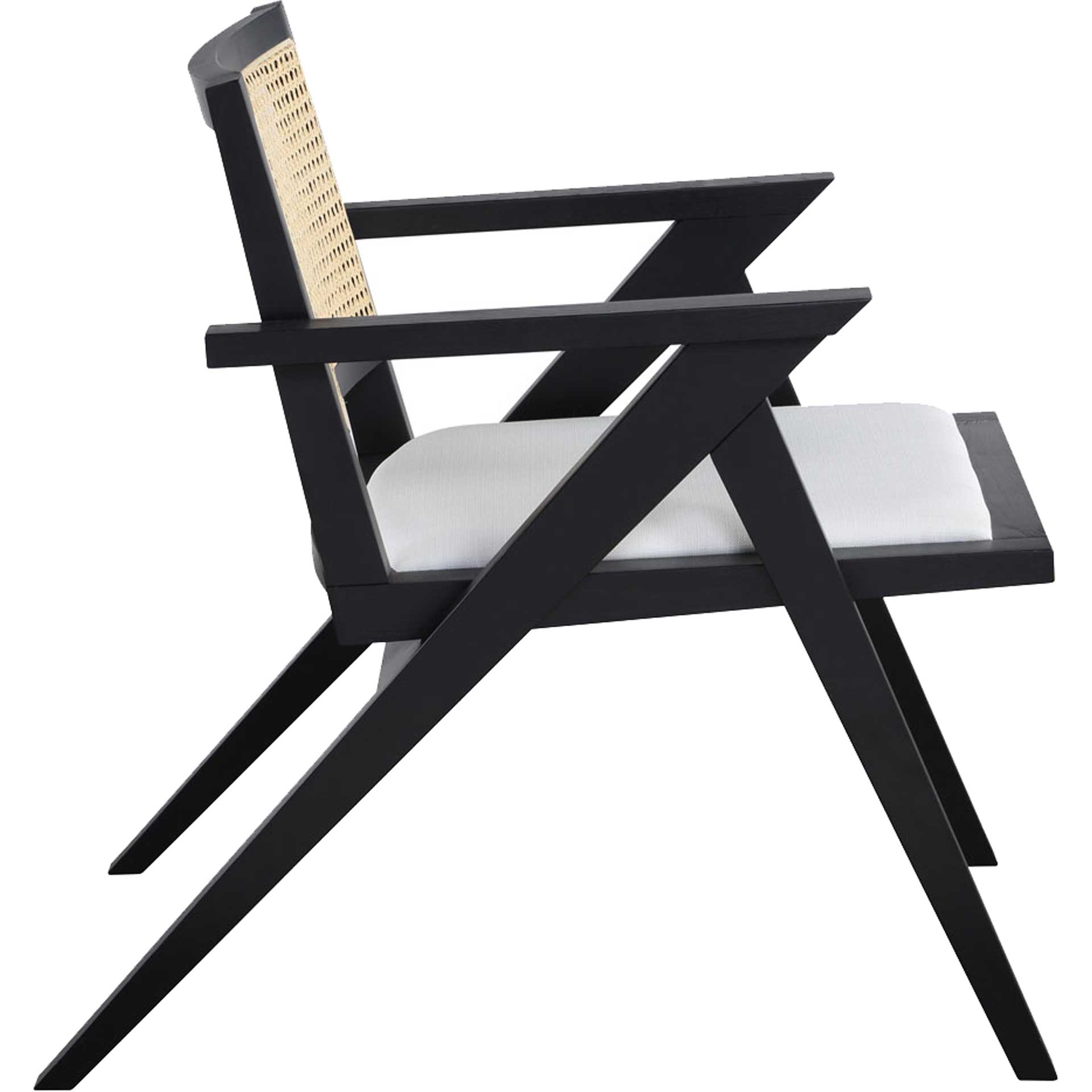 Kral Rattan Accent Chair Black/White