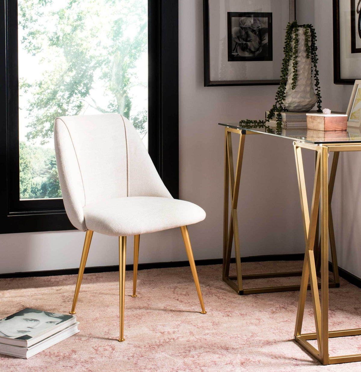 Forrest Side Chair Creme/Gold