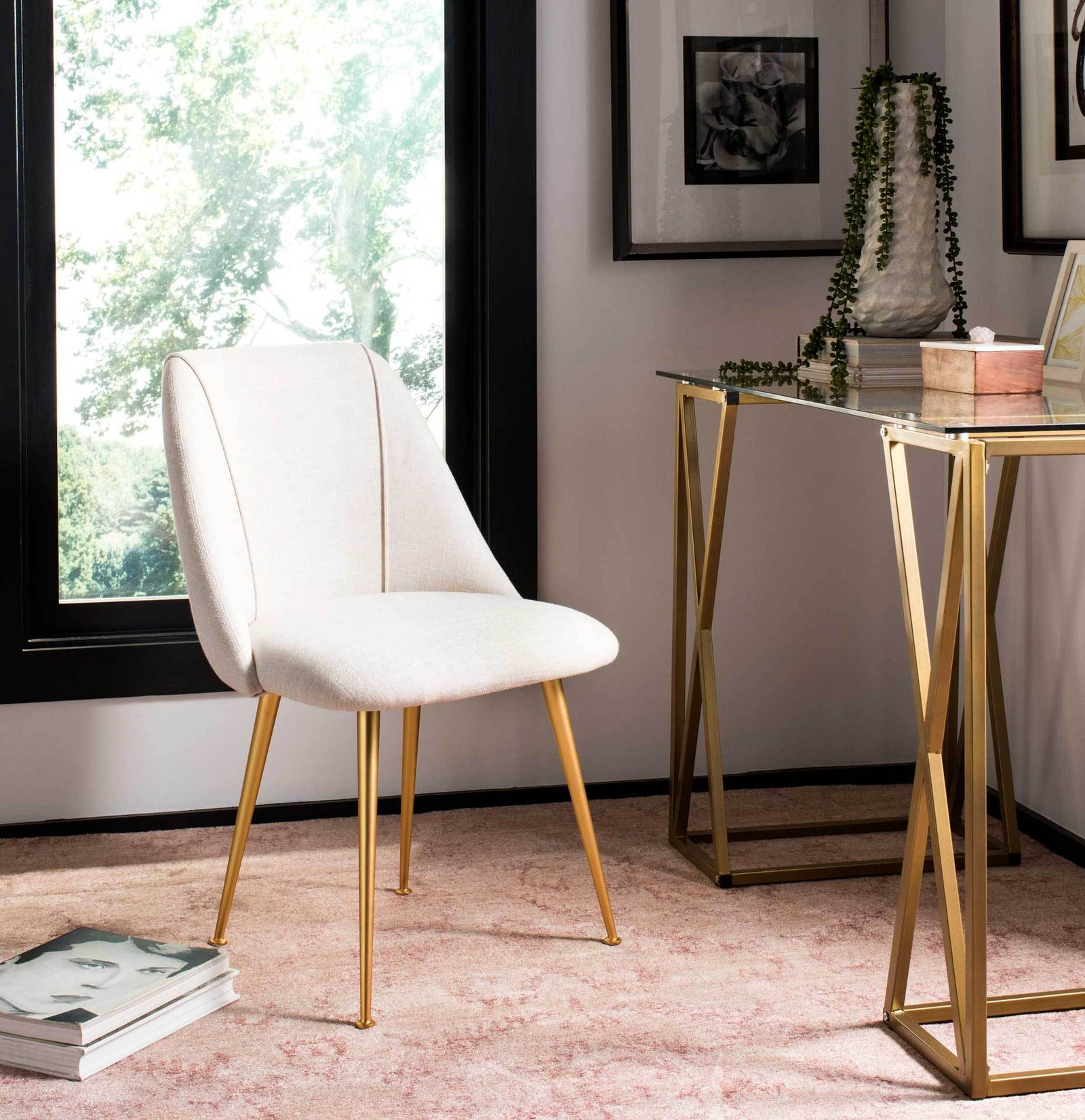 Forrest Side Chair Creme/Gold