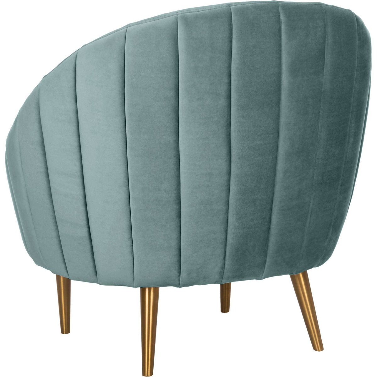 Raymond Channel Tufted Tub Chair Seafoam/Gold