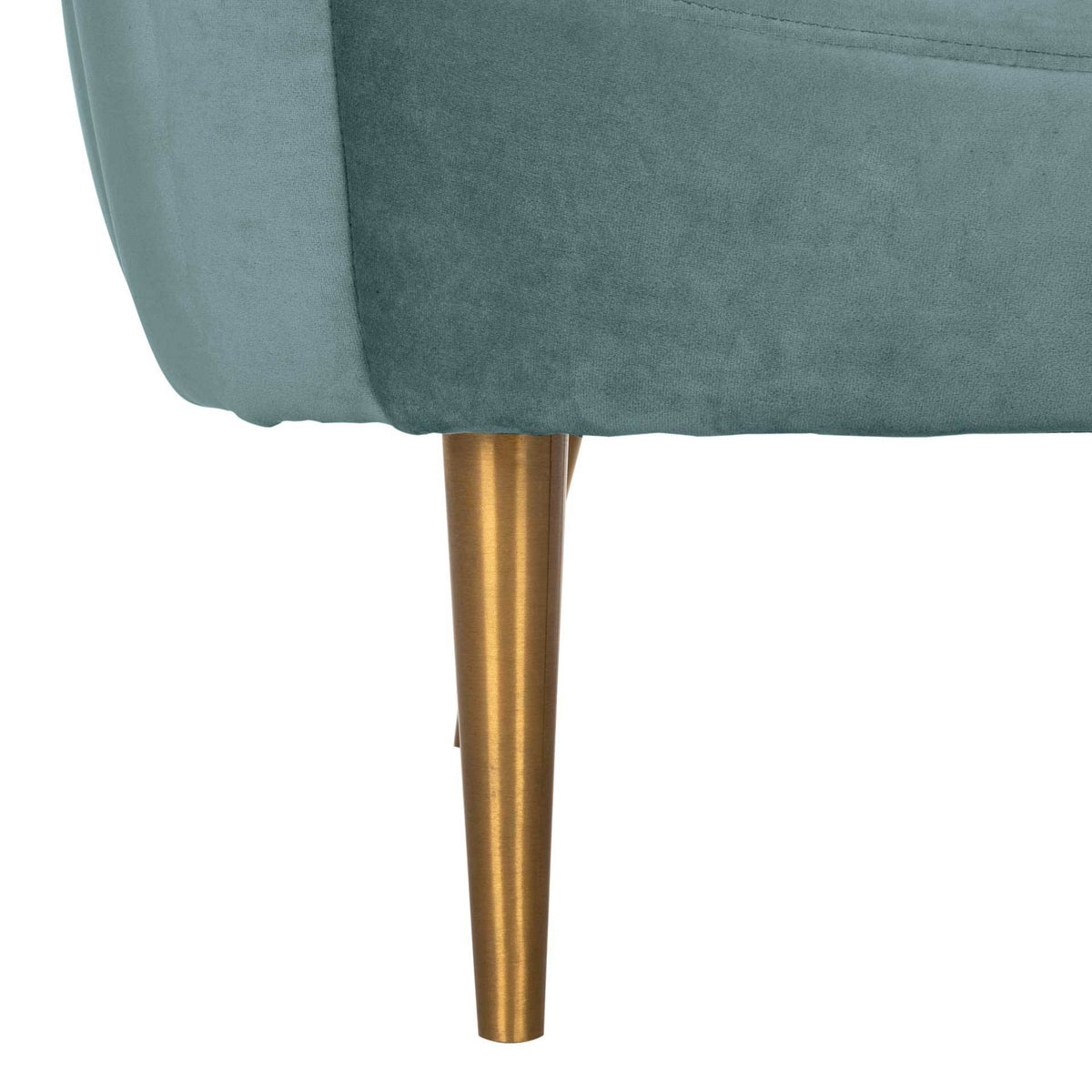 Raymond Channel Tufted Tub Chair Seafoam/Gold