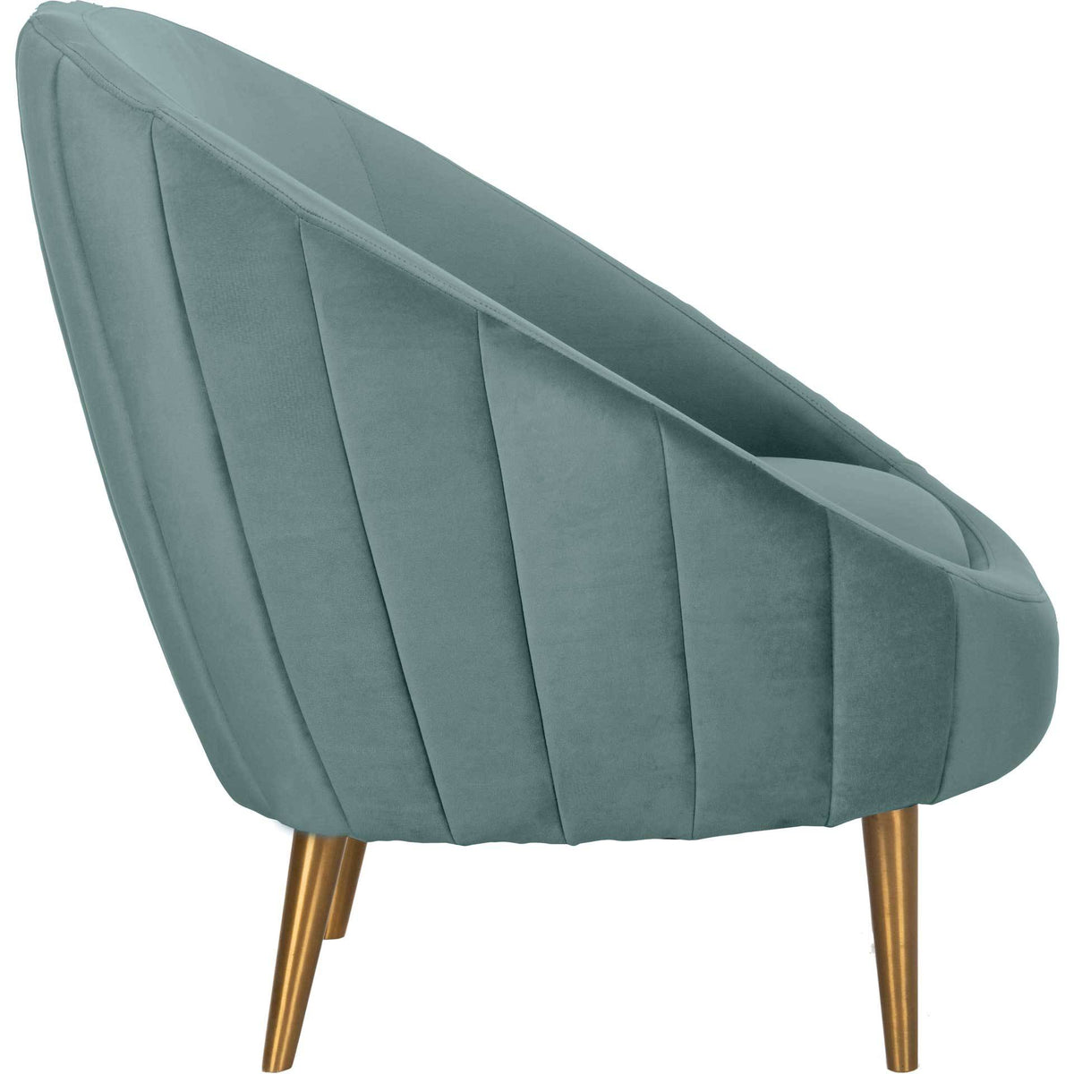 Raymond Channel Tufted Tub Chair Seafoam/Gold