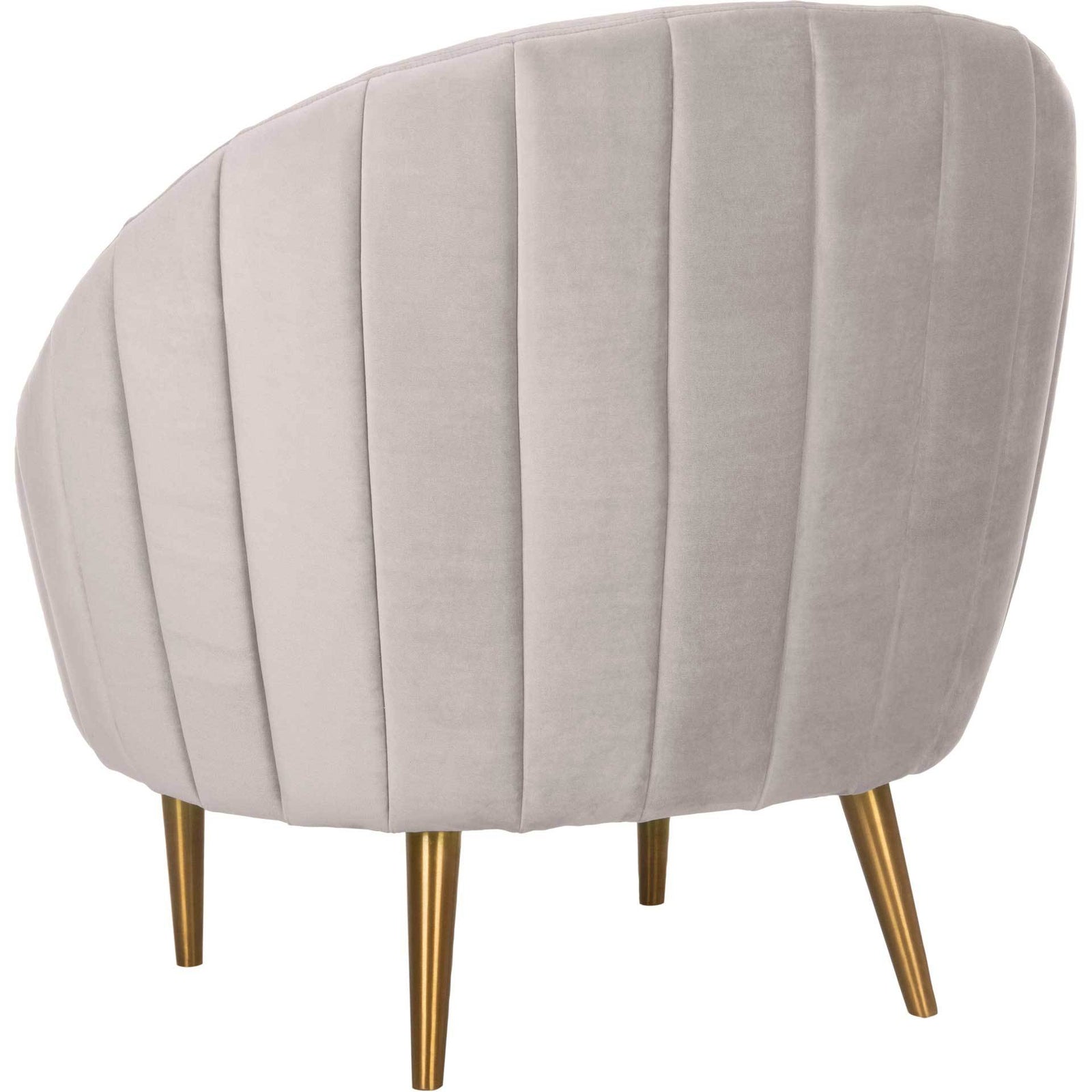 Raymond Channel Tufted Tub Chair Pale Taupe/Gold