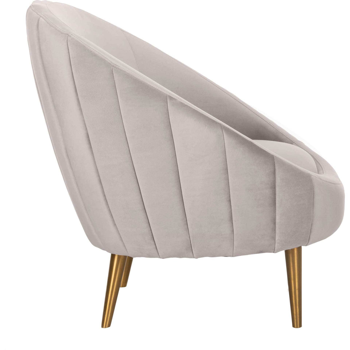 Raymond Channel Tufted Tub Chair Pale Taupe/Gold