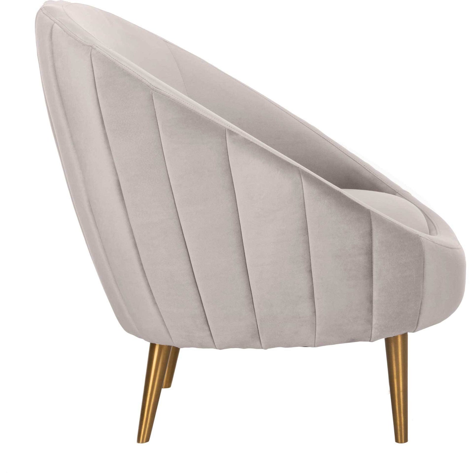 Raymond Channel Tufted Tub Chair Pale Taupe/Gold