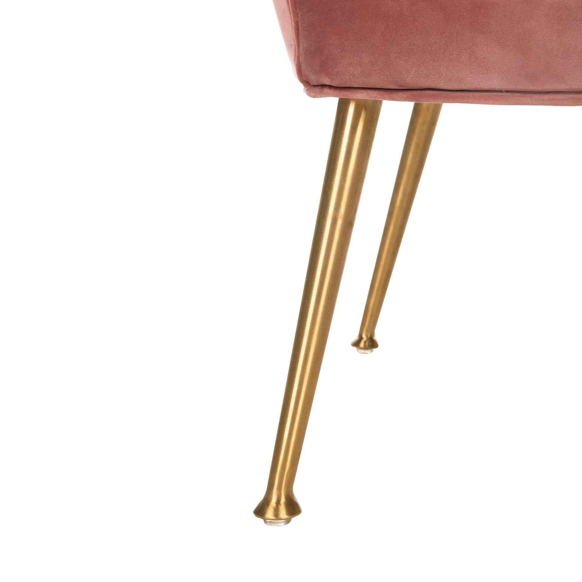 Aidan Velvet Arm Chair Dusty Rose/Gold