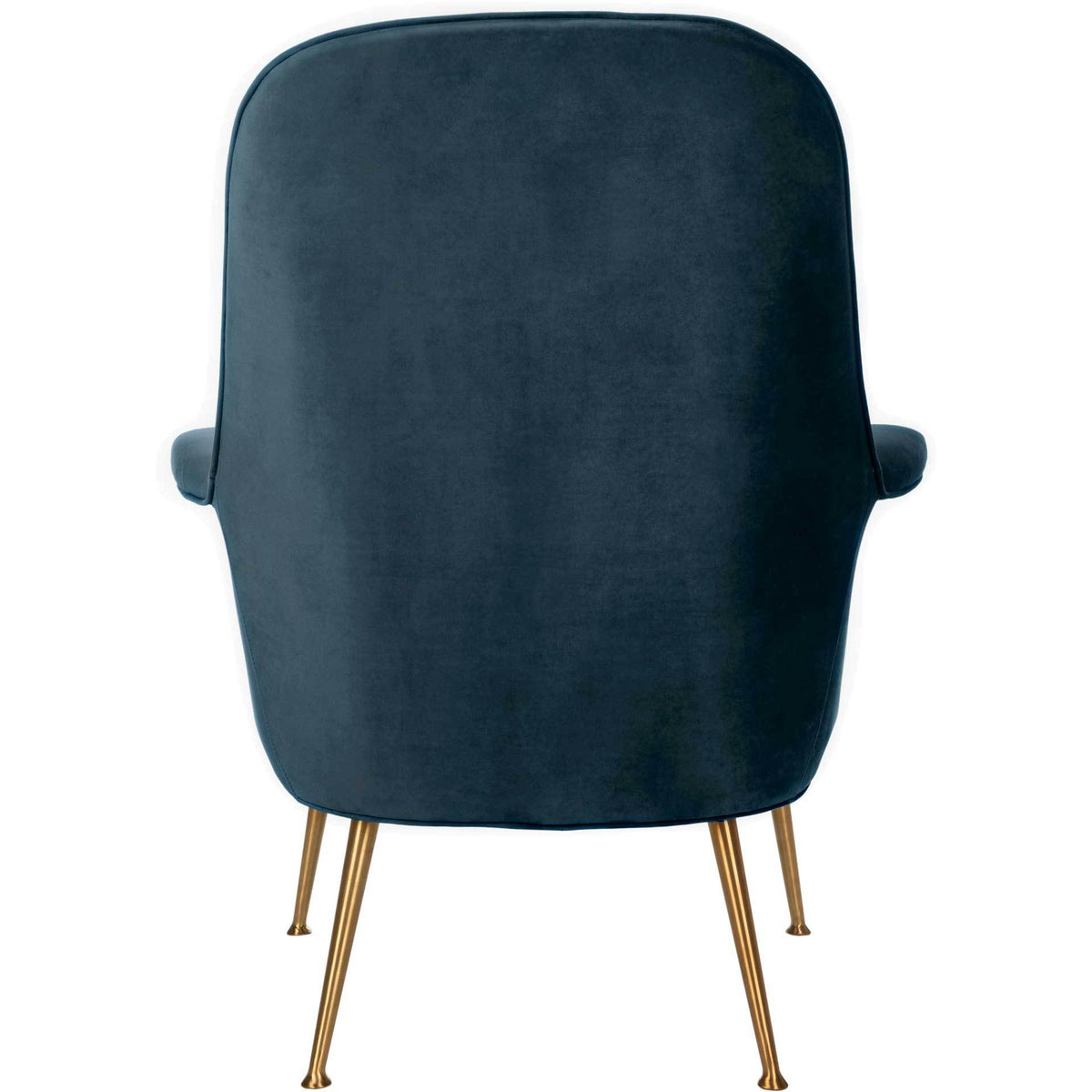 Aidan Velvet Arm Chair Navy/Gold