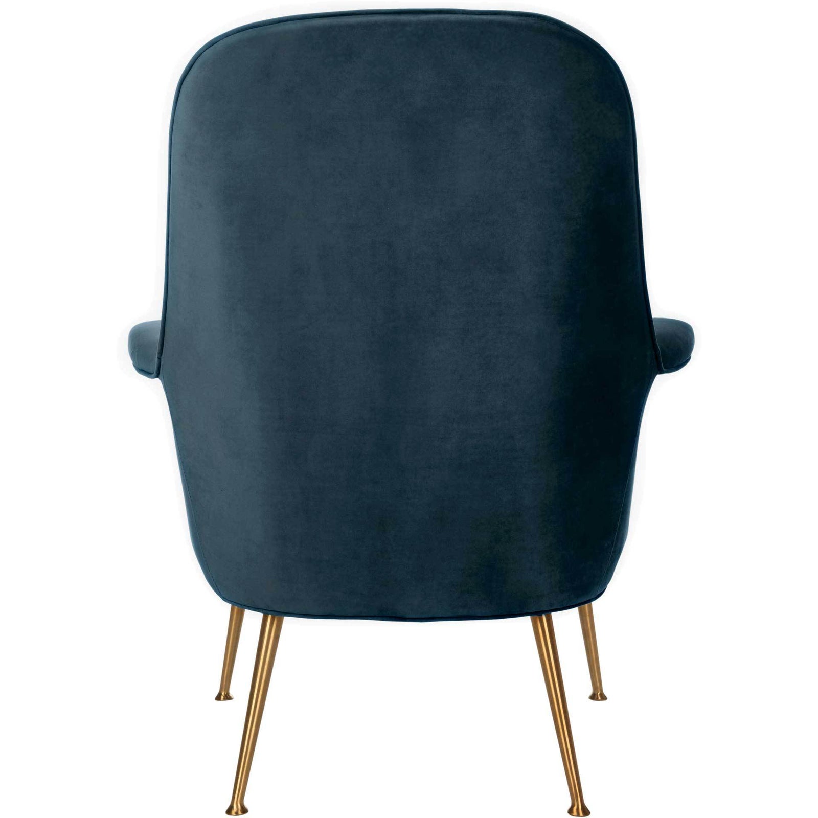 Aidan Velvet Arm Chair Navy/Gold