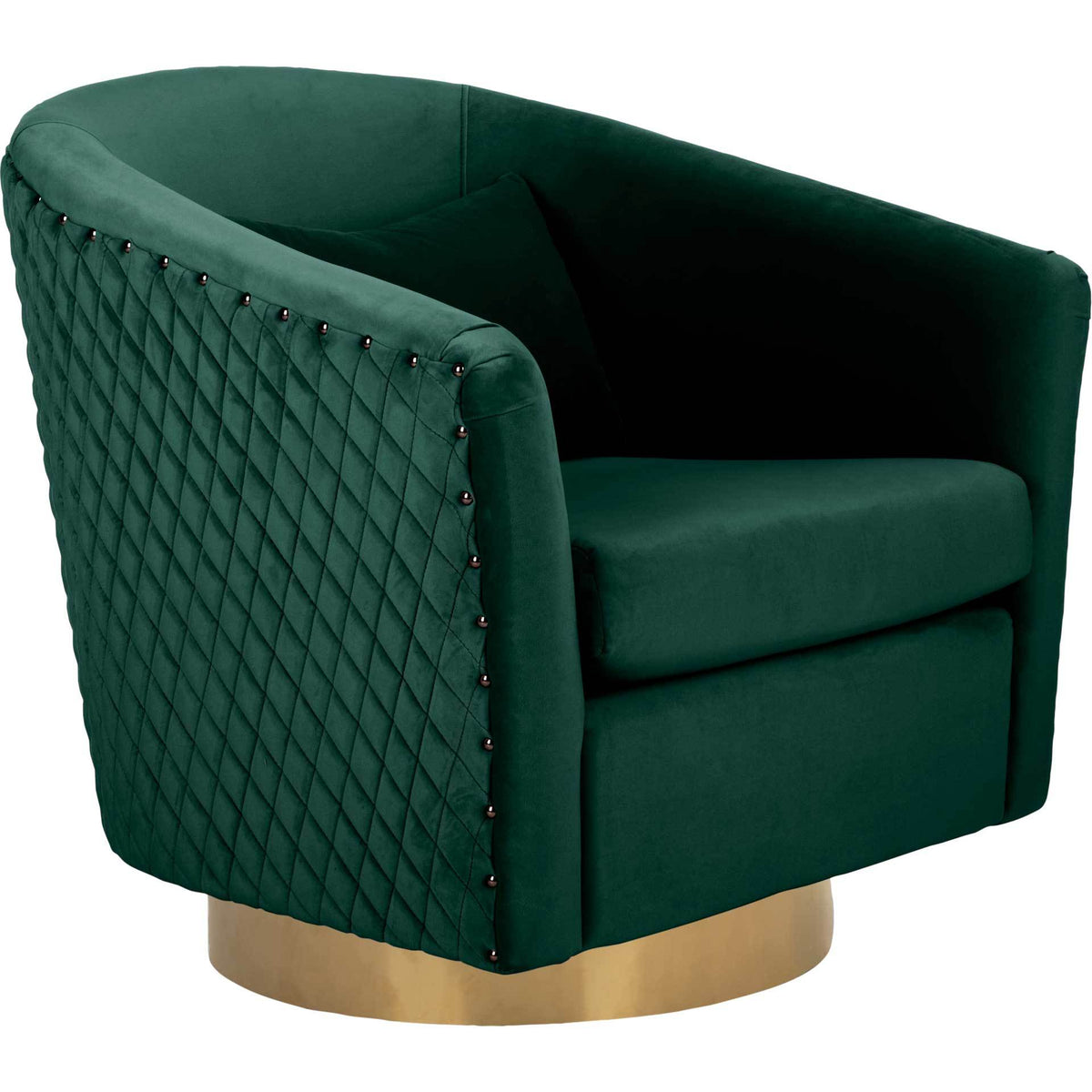 Clarissa Quilted Swivel Tub Chair