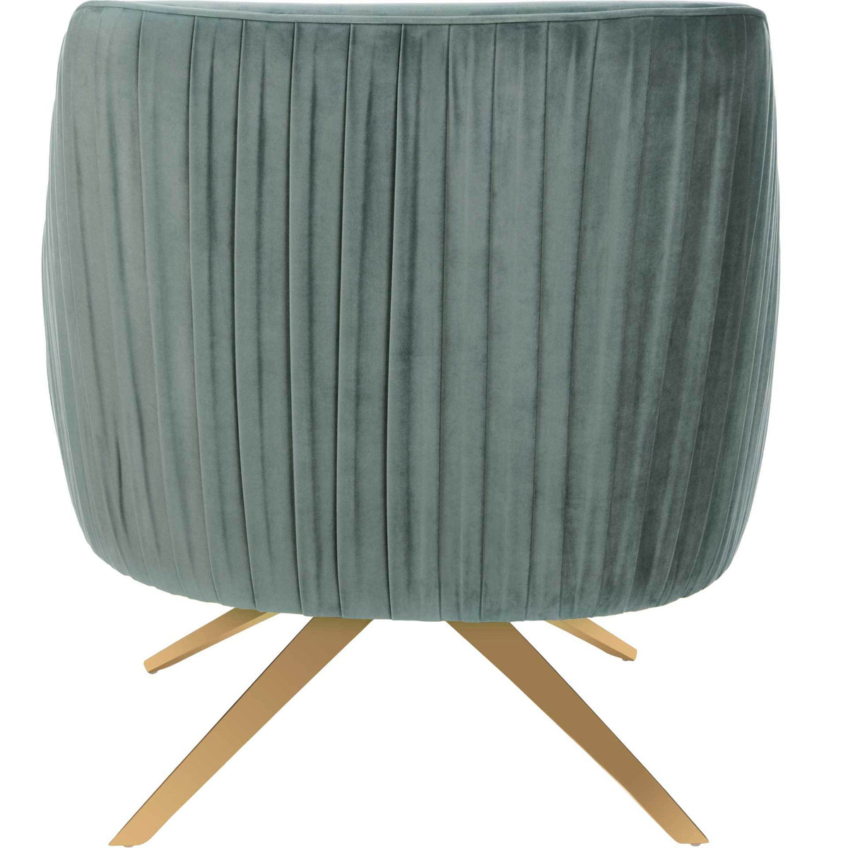 Titus Pleated Arm Chair Seafoam/Gold